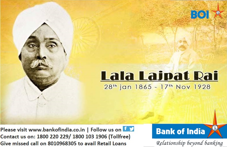BankofIndia_IN's tweet photo. #LalaLajpatRai https://t.co/qVRdrpUu7K