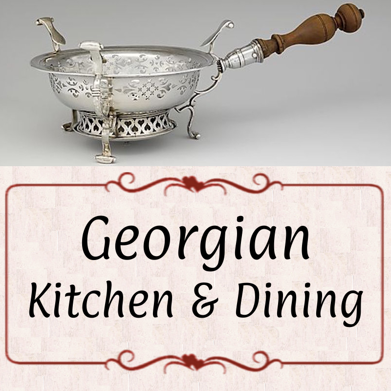 Silverware, cooking implements, serving dishes: These and more are found on Sharon Lathan's Pinterest board for Georgian Era kitchens &amp; dining rooms.    (sharonlathan62)    bit.ly/2ssaQ4a
