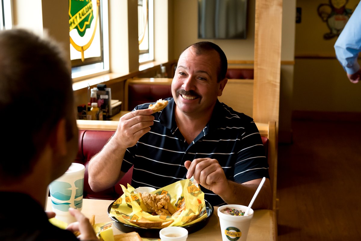 While these chicken tenders satisfy him, our satisfaction comes from the smiles of our wonderful customers! We appreciate you!