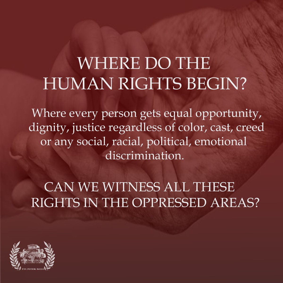iuvenis_legati's tweet photo. Where do the human rights begin?
In smallest and tiny places which can't be seen on the map of the world, the school he attends, the company he works in, the country where he resides, the farm where farmers work day and night. 

#TheUnreadLetters https://t.co/u51wEmt71N