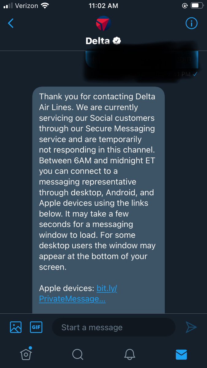 heinousD's tweet photo. Happy to help... but not really. “Contact us here, but no wait.” @delta puts their frontline people (flight attendants, customer service) up as human shields for their policies and procedures. It’s clear the Delta conflict and problem resolution method is attrition of resolve. https://t.co/W1WpmtZ3i3