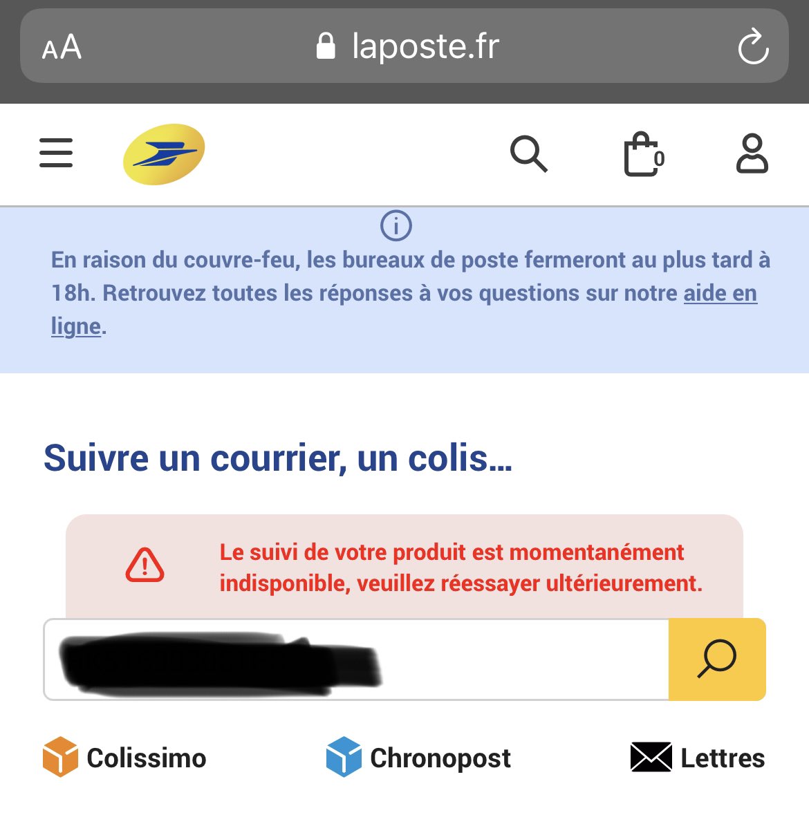 envoyer une lettre suivie en ligne