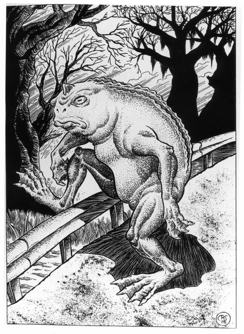 SpiritPod's tweet photo. We accidentally chose two cryptids who would probably be BFFs IRL: the Hopkinsville Goblins and the Loveland Frogmen! Learn about these mythical beasts and Henry H. Tryon's "Fearsome Critters" collection. #fearsomecritters #goblins #frogman #cryptozoology #cryptid https://t.co/NDb8XXkUXs