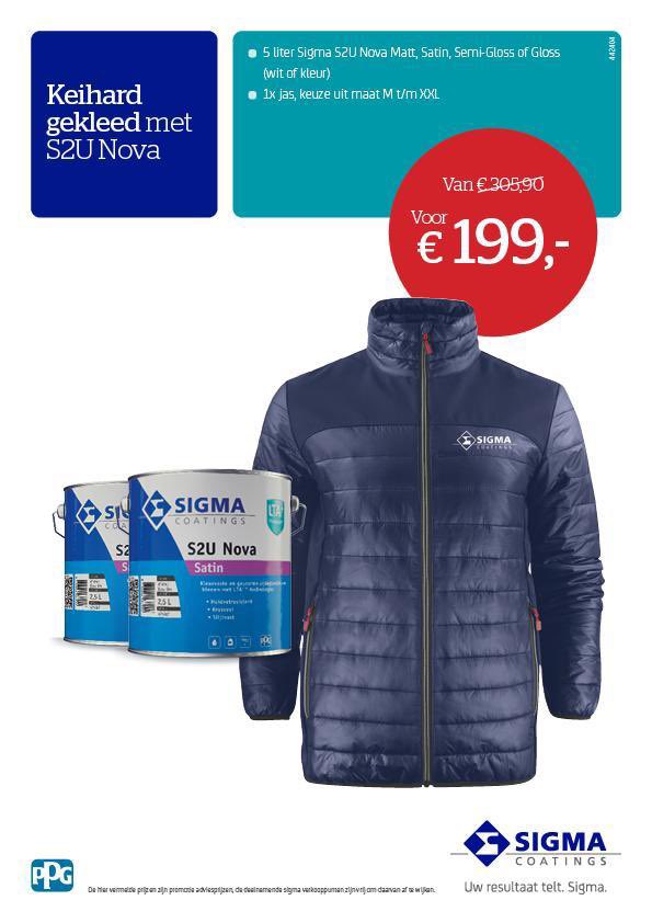 Nog steeds volop #actie bij <a href="/SigmaNL/">Sigma Coatings</a>!
#sigmacoatings #aktie #schilder #voordeel #ppg