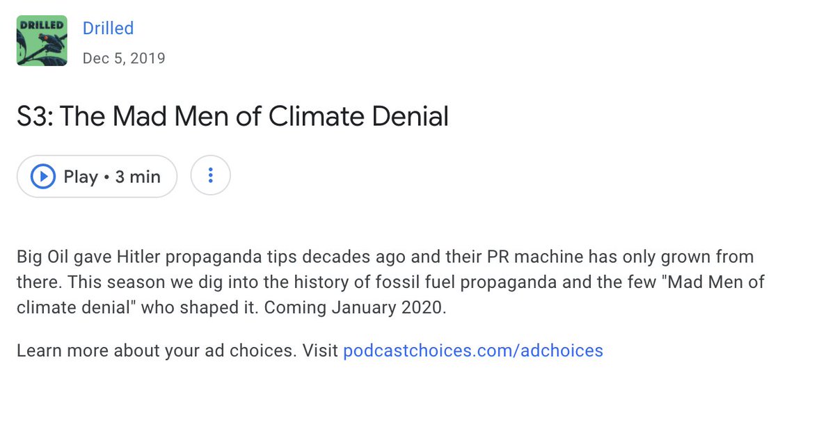 A_Siegel's tweet image. Shell: We're not a fossil foolish firm any more.

Also, Shell: How dare anyone do anything to prevent ONG exploitation and make actual moves to get off fossil fuels.

Clearly still advised by #MadMen of #ClimateDenial in pursuit of #PredatoryDelay.

@WeAreDrilled