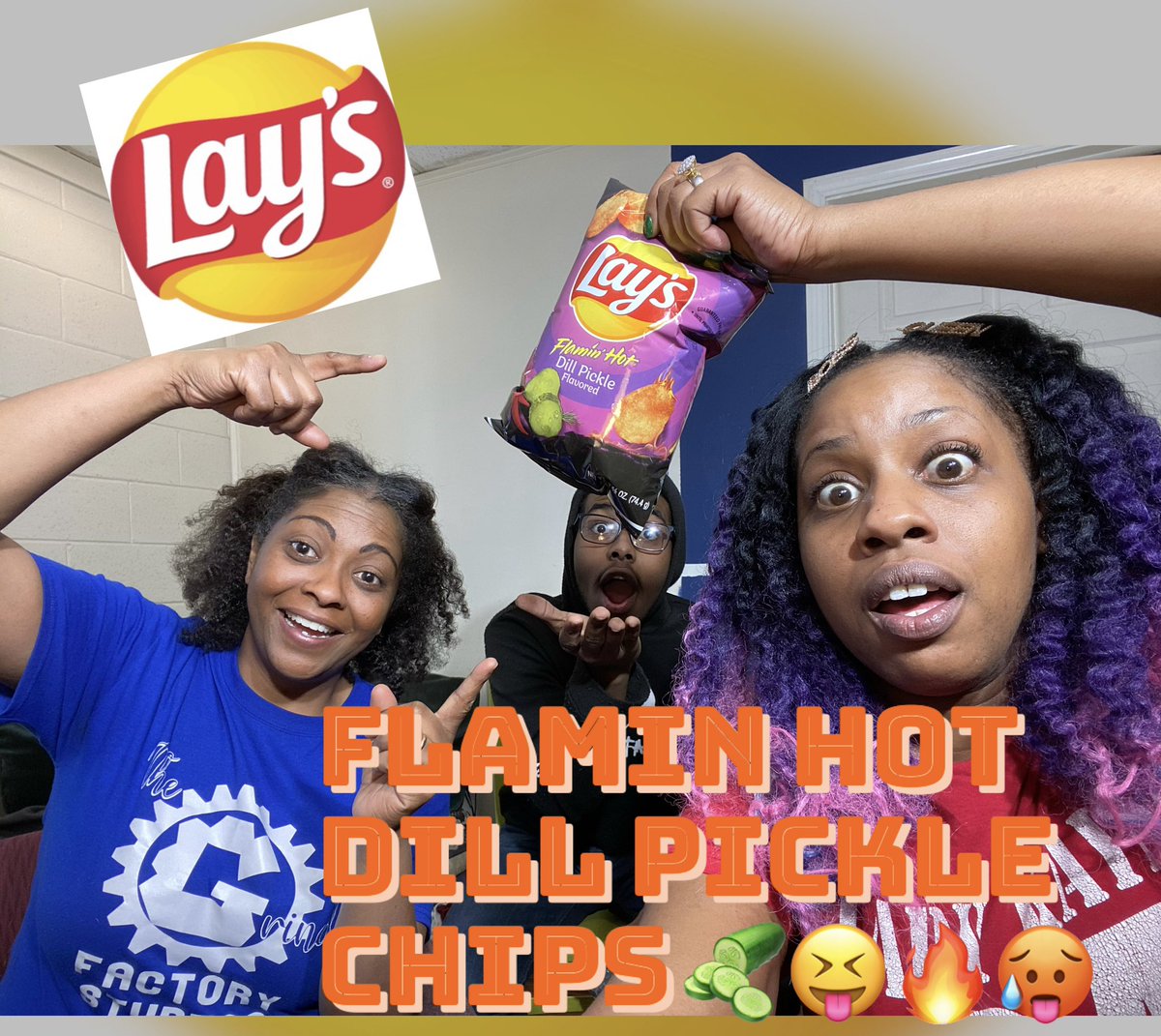 🥒🥵😝🔥
New #MajorShenanigans snack review of “Lay’s Flamin Hot Dill Pickle” Potato Chips ft @ladykayne @MJKaneBooks @2kautious20 ⚙️⚙️⚙️
Full video on @YouTube ✅

youtu.be/4rsMWf8jrx4

#snackreview #lays #flaminhot #dillpickle #flaminhotdillpickle