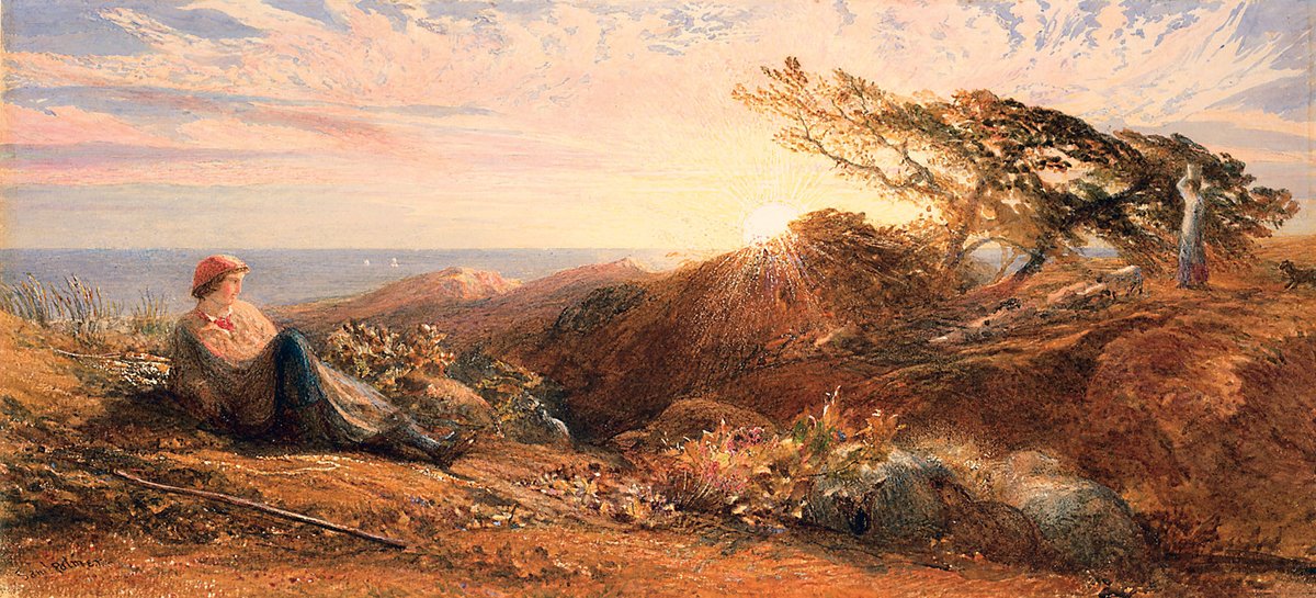 OUR GREAT ARTISTS1805 Samuel Palmer's birth in (d. 24/05/1881)Landscape painter, etcher & printmaker. He was also a prolific writer. A key figure in Romanticism in Britain & produced visionary pastoral paintings (influenced by William Blake who he met in 1824)(2 Part thread)