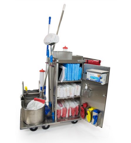 TuwayMops's tweet photo. Do you currently purchase plastic cleaning carts? Did you know that they can hold onto pathogens and are harder to disinfect? Look at the benefits of changing to stainless steel. https://t.co/k3YvR2GNma https://t.co/Xt4o8NQvTP