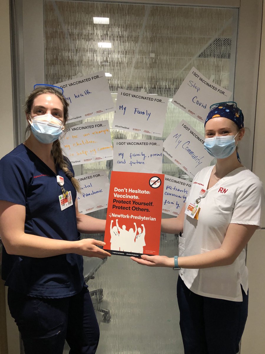 eileen_eih9007's tweet photo. We got vaccinated now is your turn  #IGotTheShot ⁦@nyphospital⁩ ⁦@QualityRN_NYP⁩ https://t.co/JbSotr8s4l