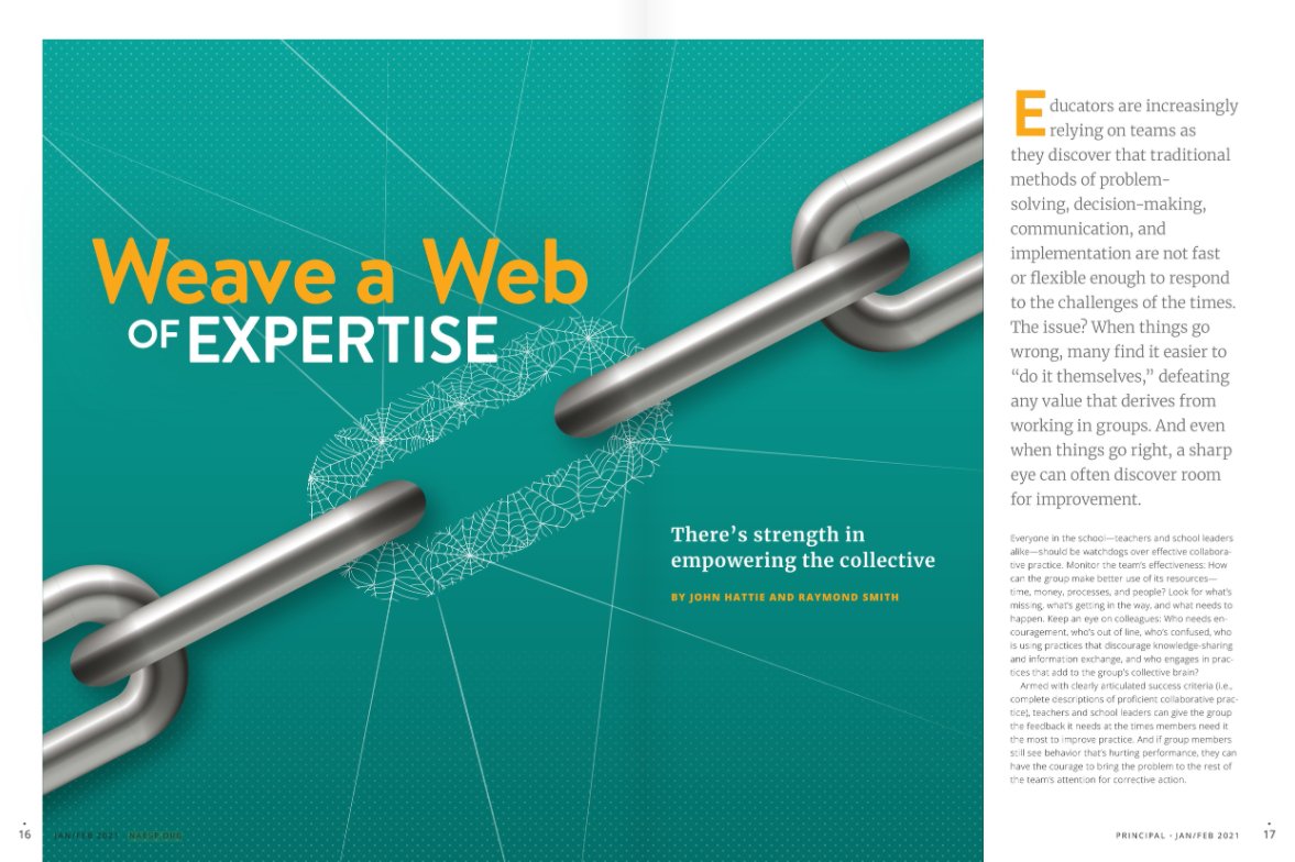 Weave a Web of Expertise: There’s strength in empowering the collective. <a href="/DrRLSmith/">Raymond Smith</a> naesp.org/principal-janu… #PrincipalMag <a href="/NAESP/">National Assoc. of Elementary School Principals</a>