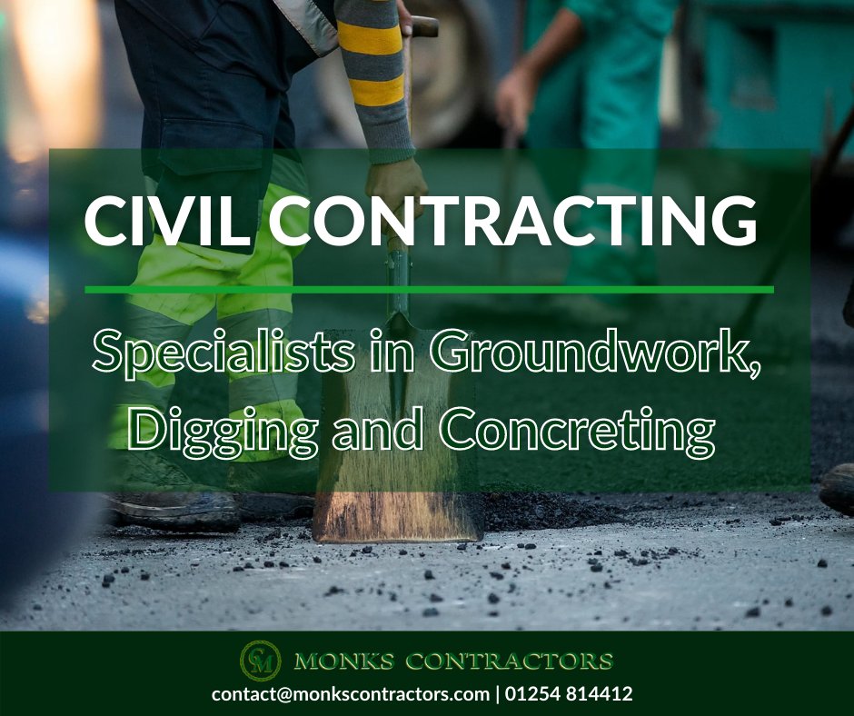 monksco's tweet photo. Monks have extensive expertise in groundworks and will visit your site to give recommendations based on your current set up.

Our specialisms include tarmac laying, block paving, concreting and flag laying. Contact us to find out more👉 01254814412 or contact@monkscontractors.com https://t.co/G5aJw9VfWg