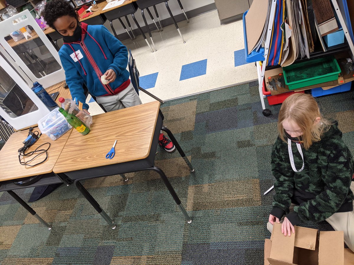 MissJShields1's tweet photo. Loving the creativity of my little scientists. They are creating or writing about their Trash Talks upcycling projects. #creative #recycle #reuse #upcycle #trashtalks @LaVillitaElem @Lav3rdgrade @CFBISD @christy_clain @Megan_Britton15 @DrChapmanCFBISD @DlrMaggie @LaVPrincipal https://t.co/CFNrEMp1jr