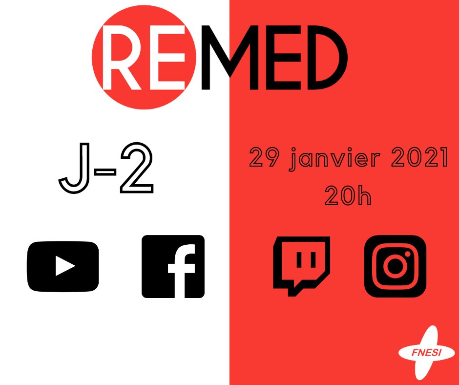 #REMED | Plus que 2 jours avant le grand lancement de l’émission de #REMED : la première émission d’actualités pour les #étudiants en #soins #infirmiers ! 
Alors rendez vous le vendredi 29 janvier à 20H !
Producteur : <a href="/ActuSoins/">ActuSoins</a>