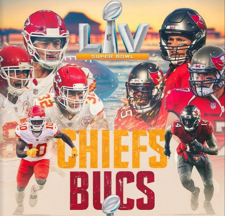 Super Bowl is 12 days away! (7th Feb) 
This is a really important event in the NFL and pre-covid one of our biggest social events. 

Who do you think will win the Super Bowl this year? 

Who wants to watch it with us online? Contact the team if you are interested.

#nfl