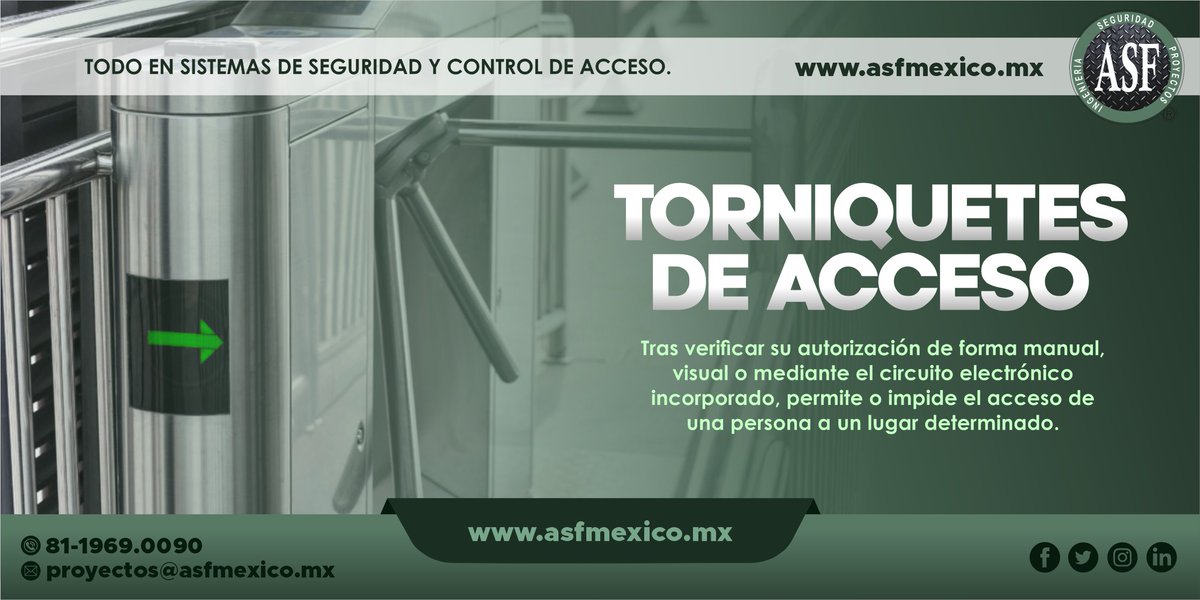 Expertos en #ControlDeAcceso contamos con #TorniquetesDeAcceso media altura y altura completa, servicio de venta instalación y mantenimiento. todo en #SistemasDeSeguridad Cotiza tu proyecto.