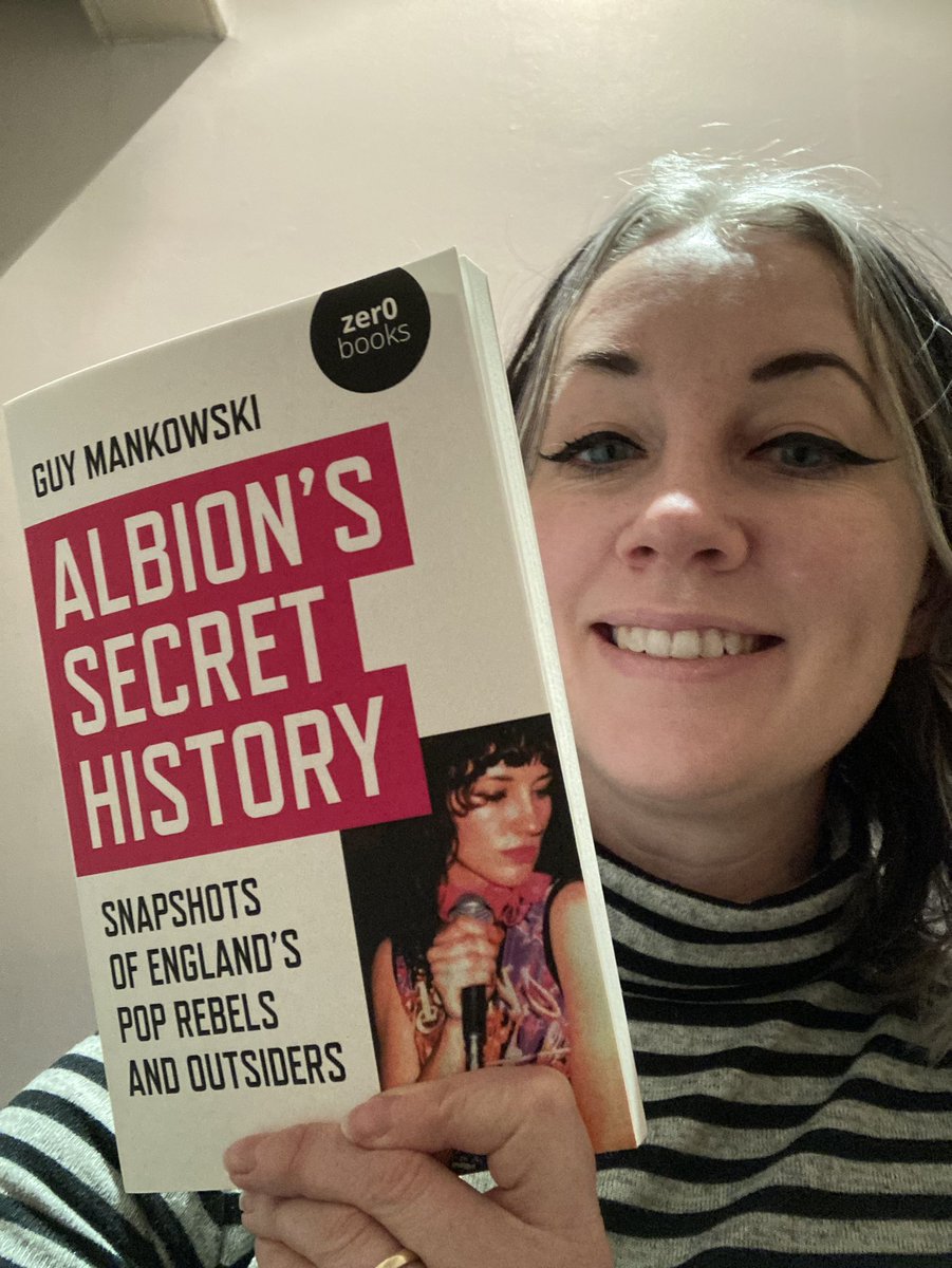 StudioKateJ's tweet photo. So happy to get my copy of ‘Albion’s Secret History: Snapshots of England’s Pop Rebels and Outsiders’ by @Gmankow in the post the other day! An honour to be asked to grace the cover. Out via @Zer0Books in March. #guymankowski #zerobooks #thelongblondes #poprebels https://t.co/mO6lLyl80m