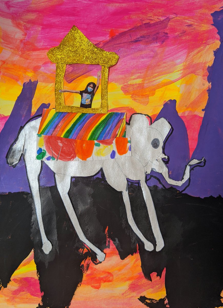 voyage_into_art's tweet photo. 2nd/3rd grade artists have been having so much fun completing these #SalvadorDali elephant inspired portraits. #LISDVISUALARTS #ilovevickery #arthistory #elementaryart #SURREALISM https://t.co/vzkNJo5TYP