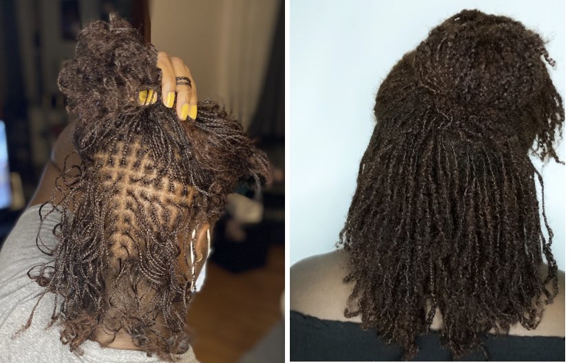 DoseOfAlexa's tweet photo. How it started VS How it's going
#Tinylocs #Braidlocs #Microlocs https://t.co/rS4IL6jucD