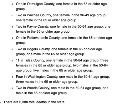 Some more details on the 65 reported  #COVID19 deaths today.