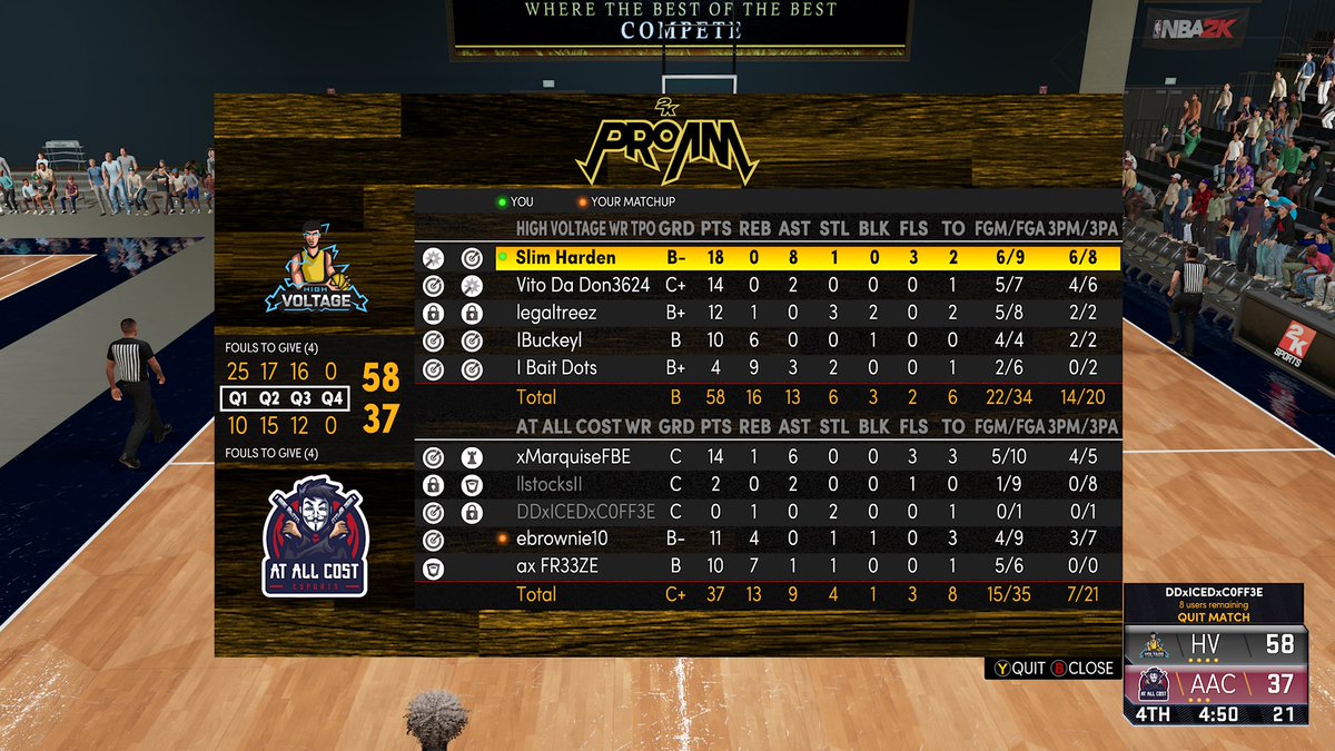 HighVoltage2K24's tweet image. GGs to these teams in only our second night of running together. 

PG: @SIimHarden 
SG: @ninevito_ 
SF: @legaltreez2k 
PF: @cbucketz_ 
C : @Big_Brudda_PURP