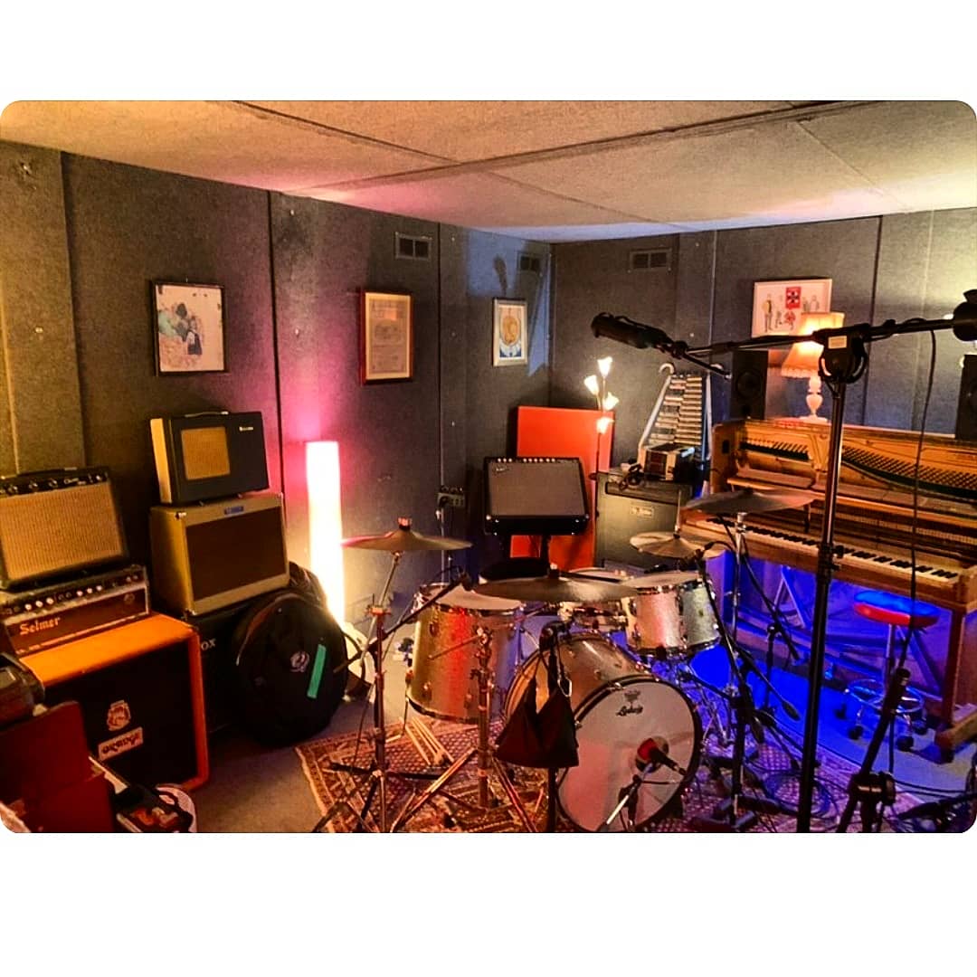 Azza has been laying down some drums on new songs!