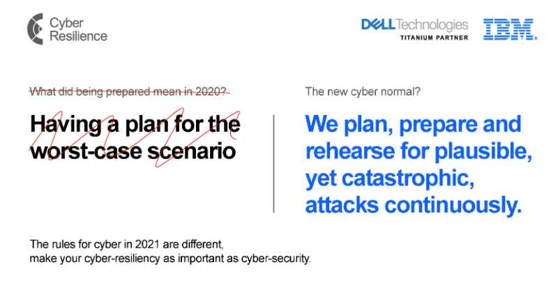 NewCyberNormal's tweet photo. Planning for plausible catastrophic attacks is about protecting the people, technology and processes you need to keep operating