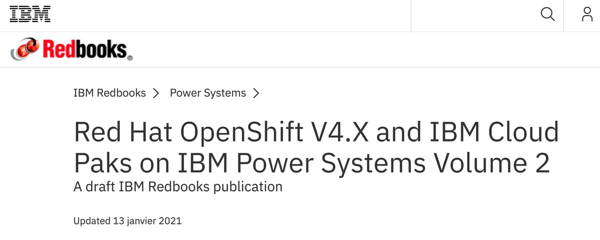 True #techs read <a href="/IBM/">IBM</a>Redbooks to put real things in their hands as fast as possible ! This one provides a current overview of the <a href="/openshift/">Red Hat OpenShift</a>  V4.X and IBM Cloud Paks on IBM Power Systems <a href="/RedHat/">Red Hat</a> @IBM <a href="/ChrisKonarski/">Chris Konarski</a> @VicenteMoranta @IBMPowerSystems   
redbooks.ibm.com/Redbooks.nsf/R…