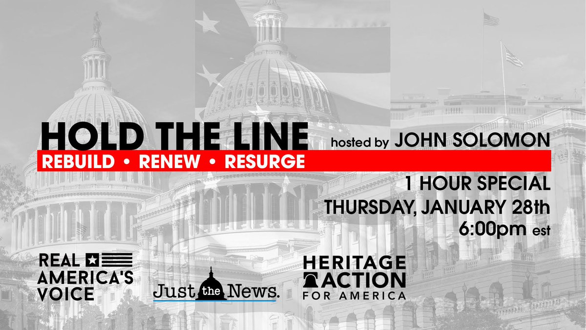 Heritage_Action's tweet photo. Join us tomorrow for a special report as @jsolomonReports talks with @JessAnderson2 about how conservatives can hold the line in the fight for our nation.

Date:
Thursday, 01/28

Time:
6:00 PM EST

How to Watch:
Live on @RealAmVoice, @JustTheNews, or @Heritage_Action's Facebook. https://t.co/27EMjwBBop