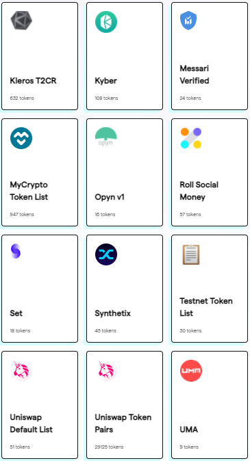 2/10 "Token List" is a community-led standard for creating lists of ERC20 tokens & sharing them in a common JSON schema.It aims to stop gatekeeping the "listing" process of Dapps interacting w/ tokens, while still allowing for decentralized token data curation & categorization.
