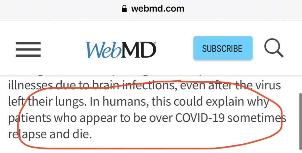 13) To be clear, while the study was in mice, the quotes about relevance to humans come verbatim from the WebMD article and from the Georgia State researcher himself.