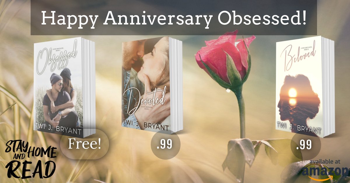Today is the last day to get Obsessed absolutely free!
The rest of the Locke Brothers Series, Devoted and Beloved, are only 99cents through Sunday. Don’t miss out!
linktr.ee/twijbryantbooks 

#freebooks #bookiversary #obsessed #lockebrothersseries #BookRecommendations #indieauthors