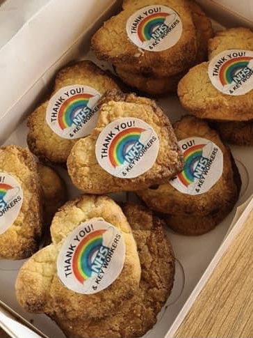 whhrespphysios's tweet photo. Beautiful and delicious cookie delivery from one of staff members grandchildren today. Literally gone within 5 minutes. 🌈 🍪 #thankyou #Thankyounhs #whh #respteam https://t.co/riL71IXuAN