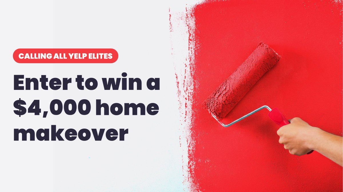 Calling all Yelp Elites: Win a $4,000 budget to give any room in your home the 5 star upgrade it deserves. To enter the contest, head to yelpfivestarspace.com