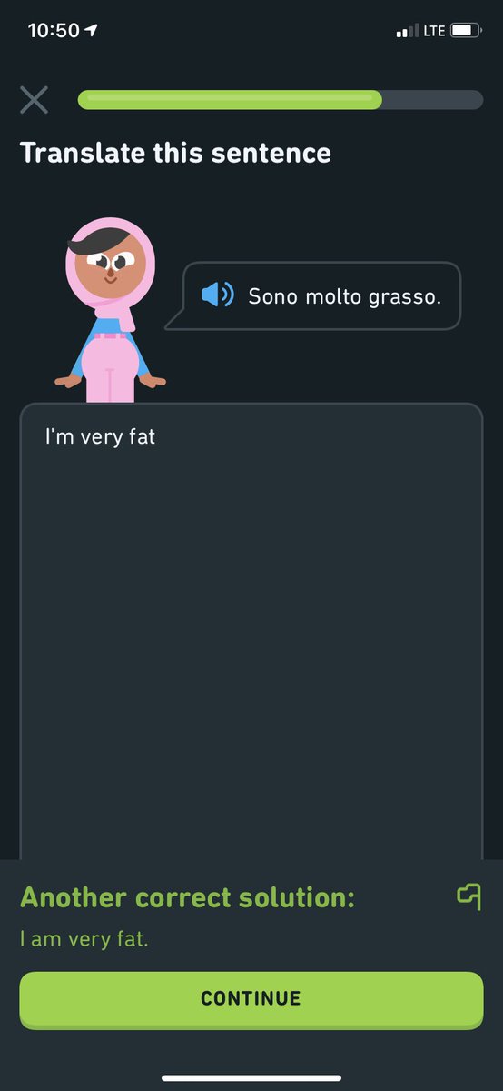 ThrowawayGenius's tweet photo. Thank you, @duolingo, for teaching me the really important stuff. #ouch https://t.co/q05OYJJI9d