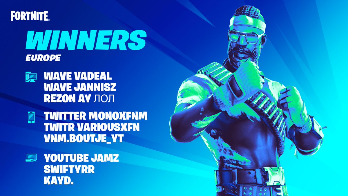 FNCompetitive's tweet photo. Europe:
🖱️: @JannisZFN  @rezonay_ @VadealFN
🎮: @JamzFNBR @KaydFN @BigBrainSwift
📱: @Monoxfnm @variousxxfn @VnMboutjeyt https://t.co/65QwvLsetv
