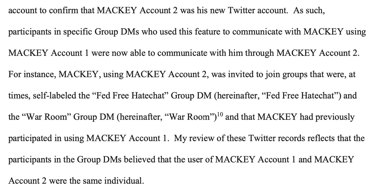 1. Does anyone notice that DMs are included in a Federal felony indictment? Good. This will reduce shock in the coming days...2. Calling your group DM "Fed Free Hatechat" is hilarious WHEN IT ENDS UP IN YOUR FEDERAL INDICTMENT. 