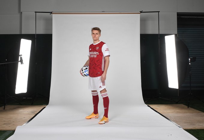 Martin Odegaard pictured at his official photoshoot