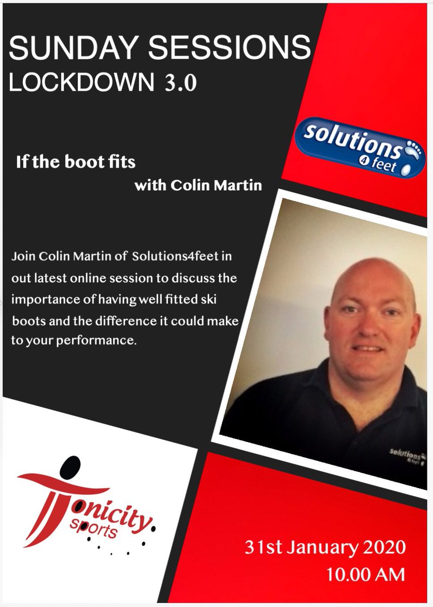 This weeks Sunday Session puts <a href="/solutions4feet/">colin martin</a> Colin Martin in the spotlight. He will be giving advice on how well fitted boots can improve performance, as well as answering your questions to ensure you have the correct boots for you! 🎿 #alwayslearning #ifthebootfits