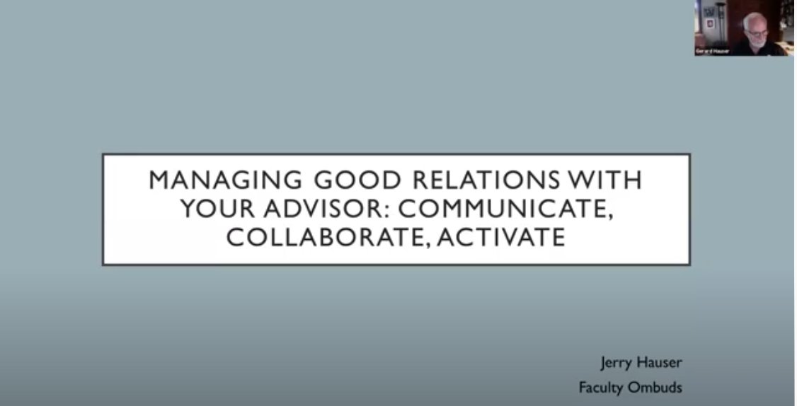 Greeting UAOmbuds Family!

Are you in grad school and want to forge a good working relationship with your advisor? This CU Boulder Ombuds video has some great tips!
youtu.be/9R7NSn1ZkWI
#uaombuds #ombuds #5206265589