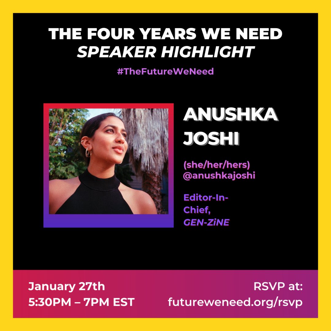 sparkaction's tweet photo. (1/3) We’re highlighting some of the incredible folks who’ll be speaking at tonight’s event: Amina Salahou @aminasalahou, Anushka Joshi @AnushkaJoshi, and Bo Machayo @bomachayo!

RSVP at https://t.co/TWr6HU2AJD https://t.co/47CMcsNLAF