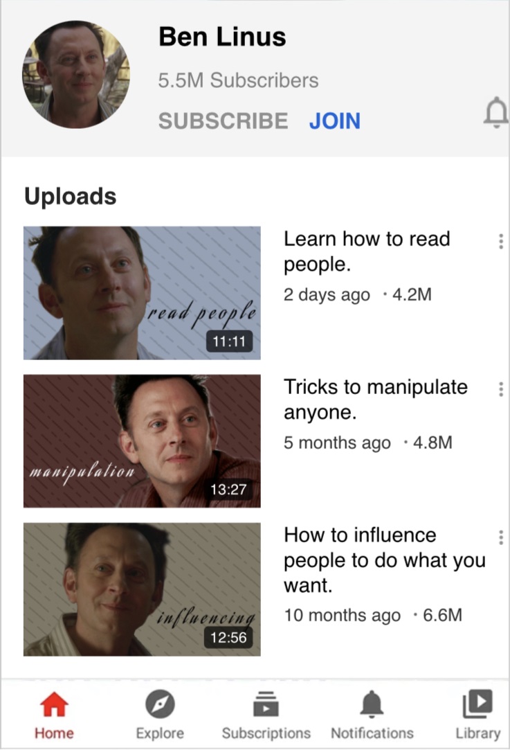 (BEN LINUS 2/2) + more important things to do, and is very secretive about his private life. Ben has a cult-like following of fans/subscribers that will attack if he commands them to.