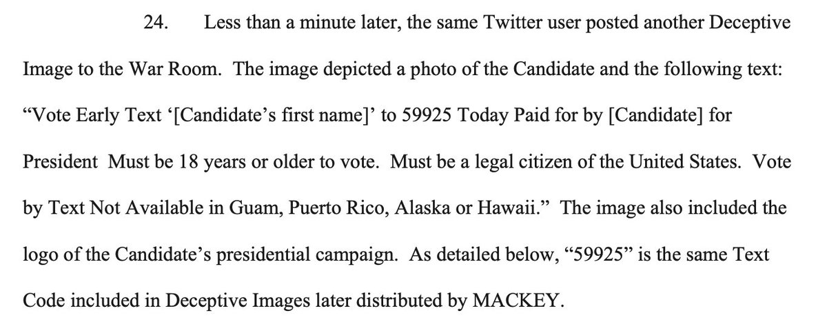 Guys - criminal charges for a conspiracy to repress the votes for Hillary Clinton. Remember how little Trump won by.