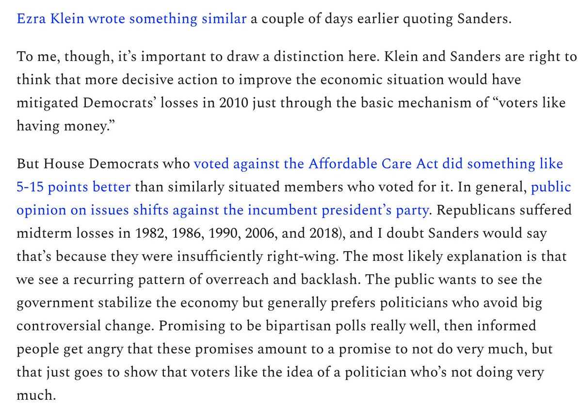 This is a good  @mattyglesias post about techno-politics but I want to quibble with the part of it that’s about my essay on the policy feedback loops you can build by Just Helping People Fast. Matt writes:  https://www.slowboring.com/p/you-cant-blame-bad-leaders-for-everything?token=eyJ1c2VyX2lkIjoyMzcwMjM1LCJwb3N0X2lkIjozMTgxNDcyOCwiXyI6ImJyOFJhIiwiaWF0IjoxNjExNjczNjY0LCJleHAiOjE2MTE2NzcyNjQsImlzcyI6InB1Yi0xNTkxODUiLCJzdWIiOiJwb3N0LXJlYWN0aW9uIn0.8O3FNGsu5fSZPyCdqscnvqIphpXfru2hP-DrhV8VAGA