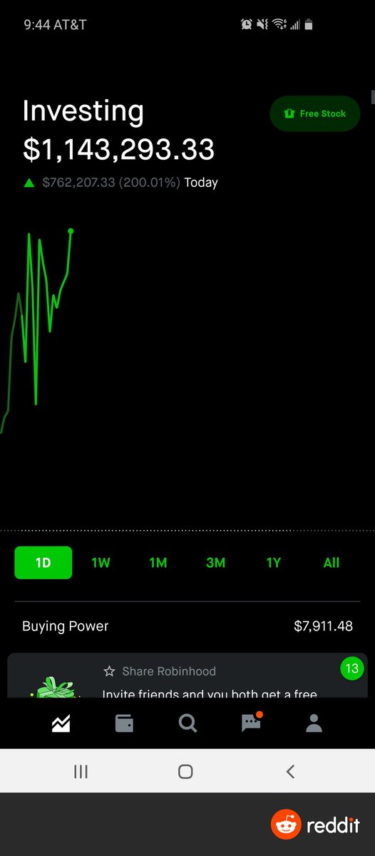 This is fucking crazy lmfao. They have a million dollars in ROBINHOOD.