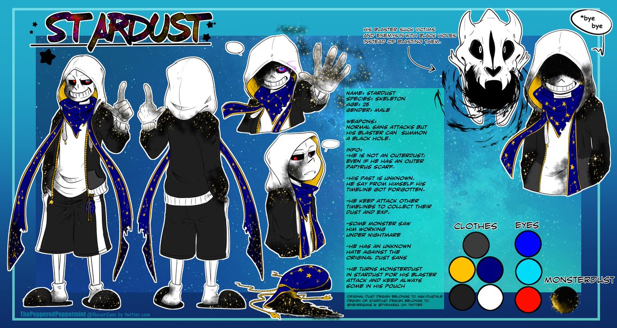 Dust Sans redraw! Next up in the Nightmare gang will be Horror (a personal  favorite of mine). (Note that these profiles & design choices are within my  headcanon, so try not to