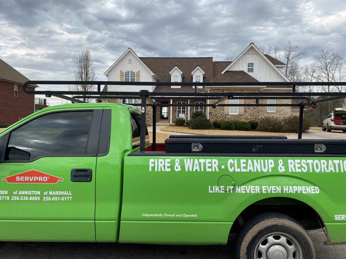 SERVPRO of Anniston, Gadsden and Marshall County is available rain or shine.
#HereToHelp #Reconstruction