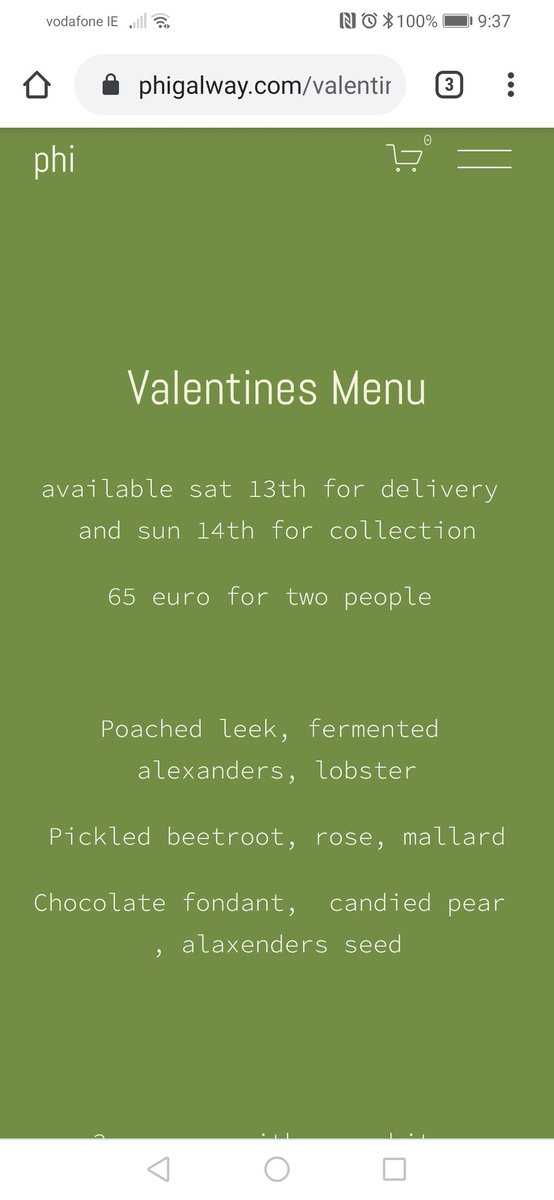 phigalway's tweet photo. Valentines menu https://t.co/Pp7YZsiTdX
Available for collect and delivery in galway area. Book early. https://t.co/5qLngWeGYA
