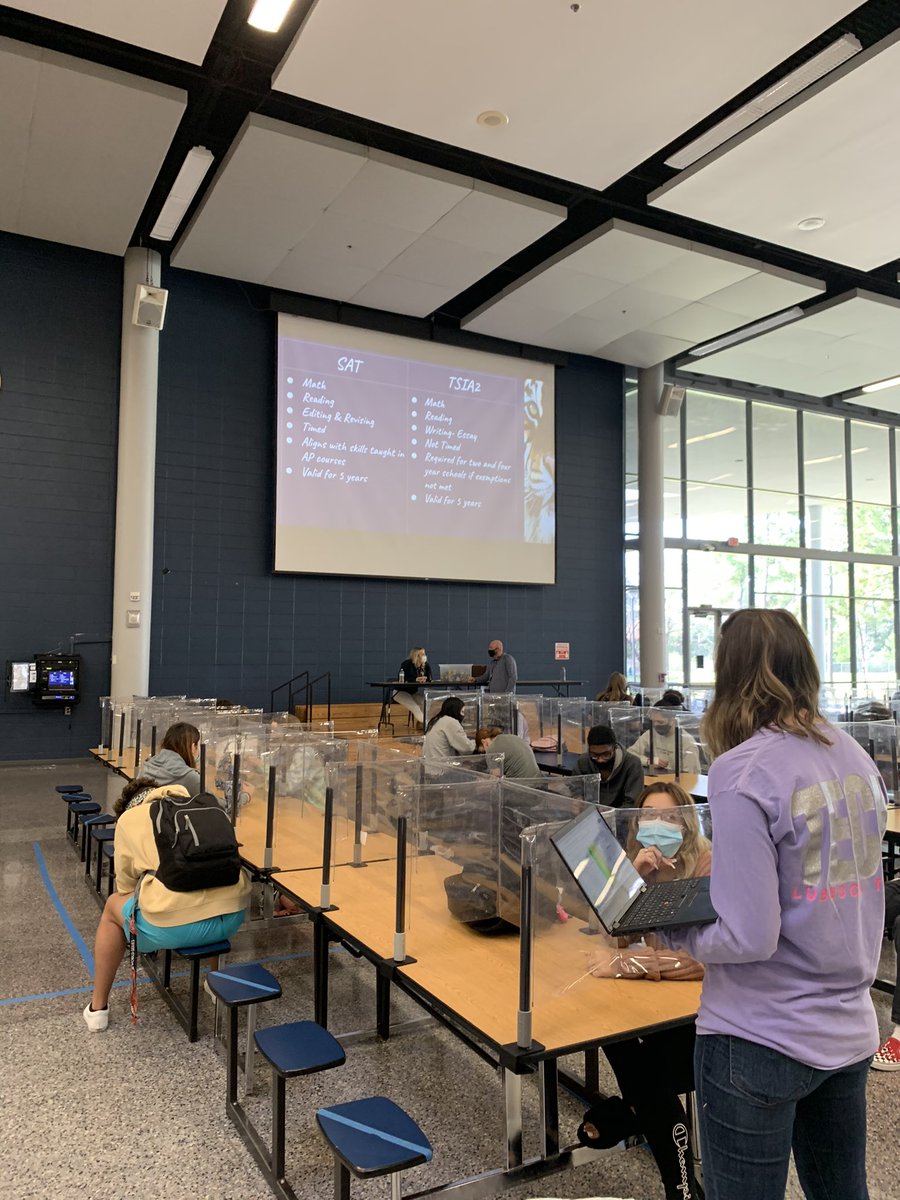 Thank you to our amazing College &amp; Career Advisor <a href="/KleinCollinsCCC/">Klein Collins CCC</a> for speaking with some of our seniors during Tiger Den over the benefits &amp; differences between SAT &amp; TSI. Ensuring that every <a href="/KleinCollins/">Klein Collins High School</a> senior is college and/or career ready!📚  #WeAreKCollins