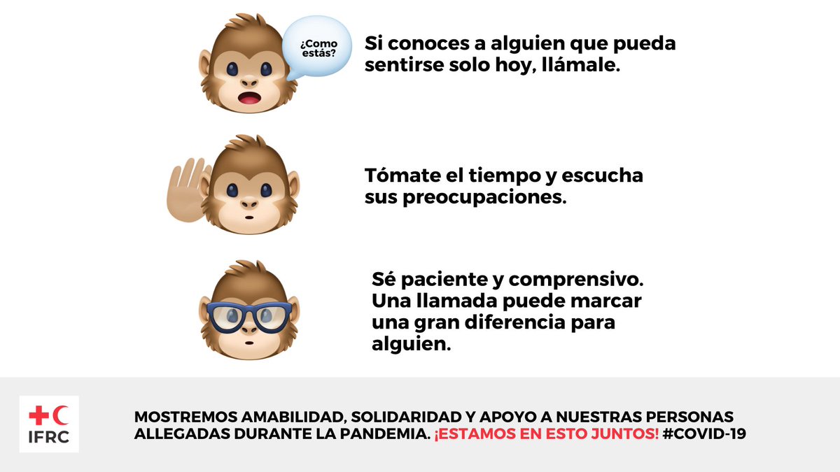 Llama a las personas importantes para ti hoy ☎️, escúchales y ¡marca la diferencia en su día! ✨

Ahora más que nunca, demostremos amabilidad, solidaridad y apoyo.

¡Estamos juntos en esto! ❤️

#Covid19 #MentalHealthMatters
