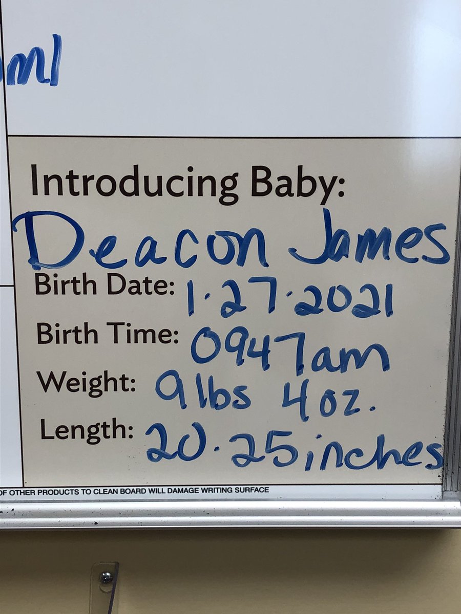 Deacon James Hungerford 9 lbs 4 oz. Mom and Baby doing great!